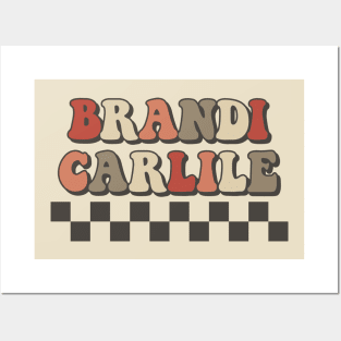 Brandi Carlile Checkered Retro Groovy Style Posters and Art